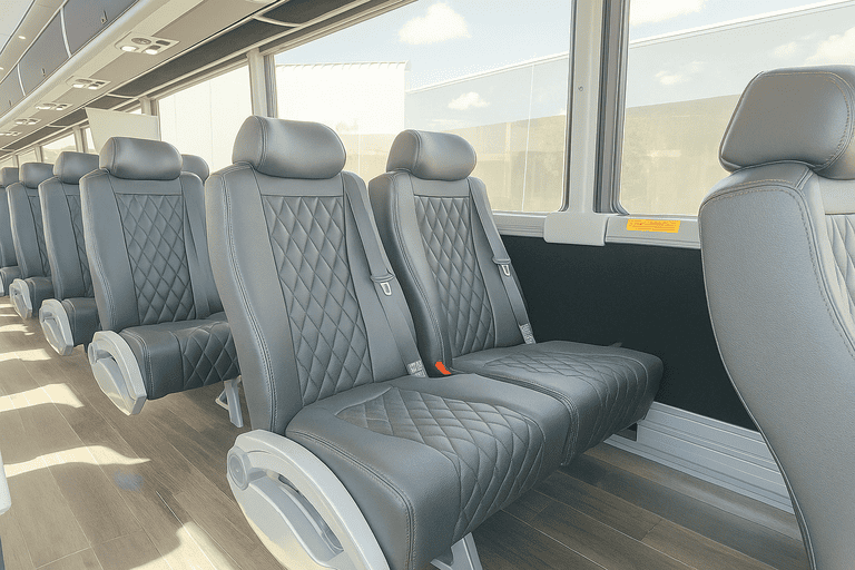 interior of Charter Bus Rental Brentwood charter bus