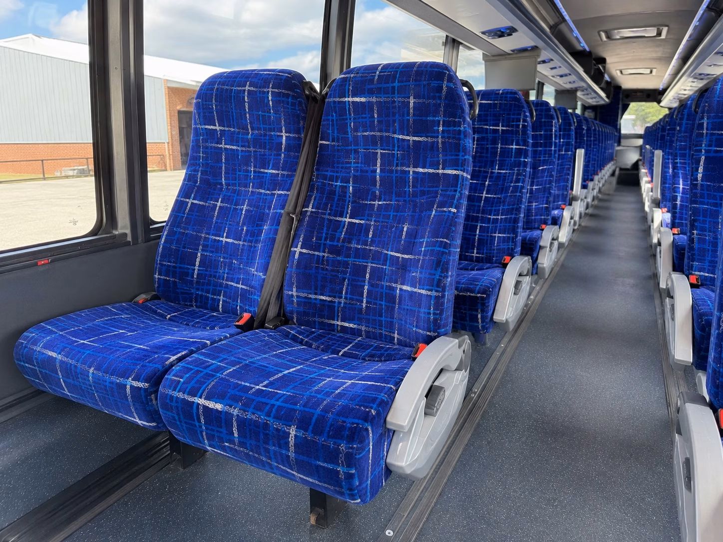 56 passenger charter bus inside
